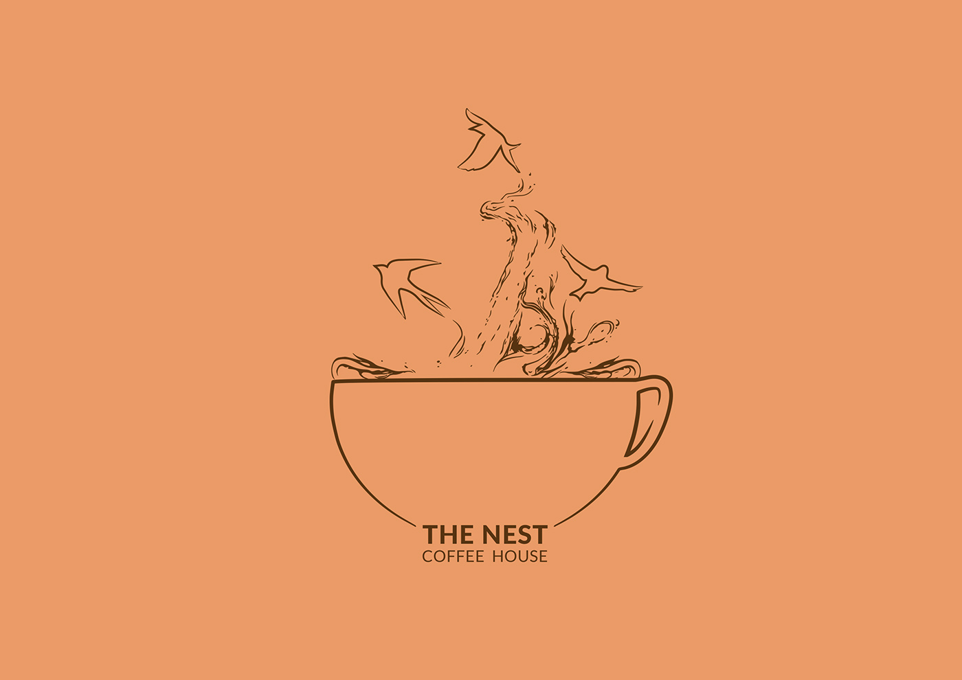 nest bird scotland Skye hebrides cafe cosy tea branding  concept