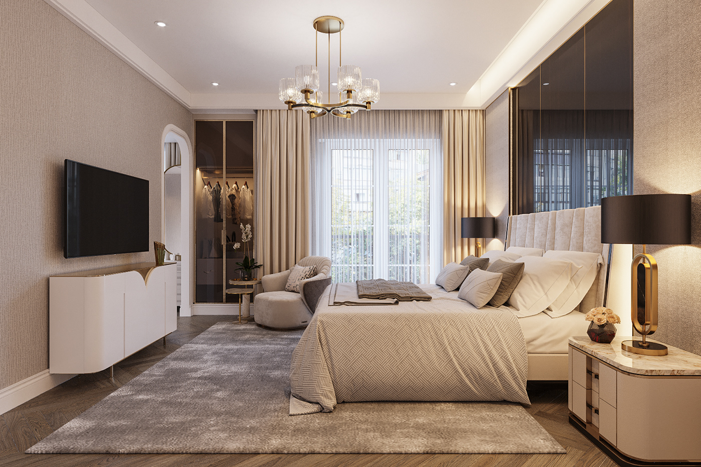 bedroom D@A interior design  kitchen livingroom luxury maidung modern vinhomes riverside xluxury