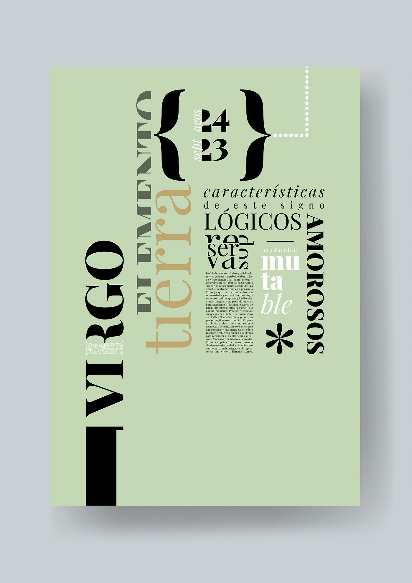 design Illustrator diseño gráfico tipografia diseño Virgo proyecto Gutenberg Adobe Portfolio Sistema Tipográfico