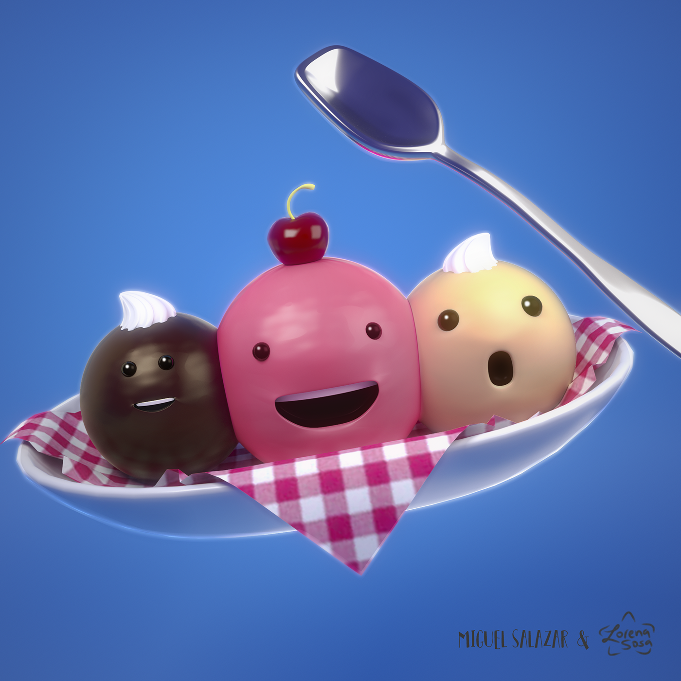 toon conceptart 3dmodel icecream colors compositing