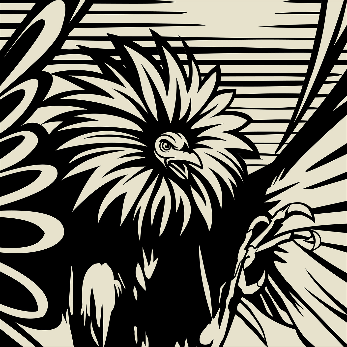 Brand Design rooster logo Logotype