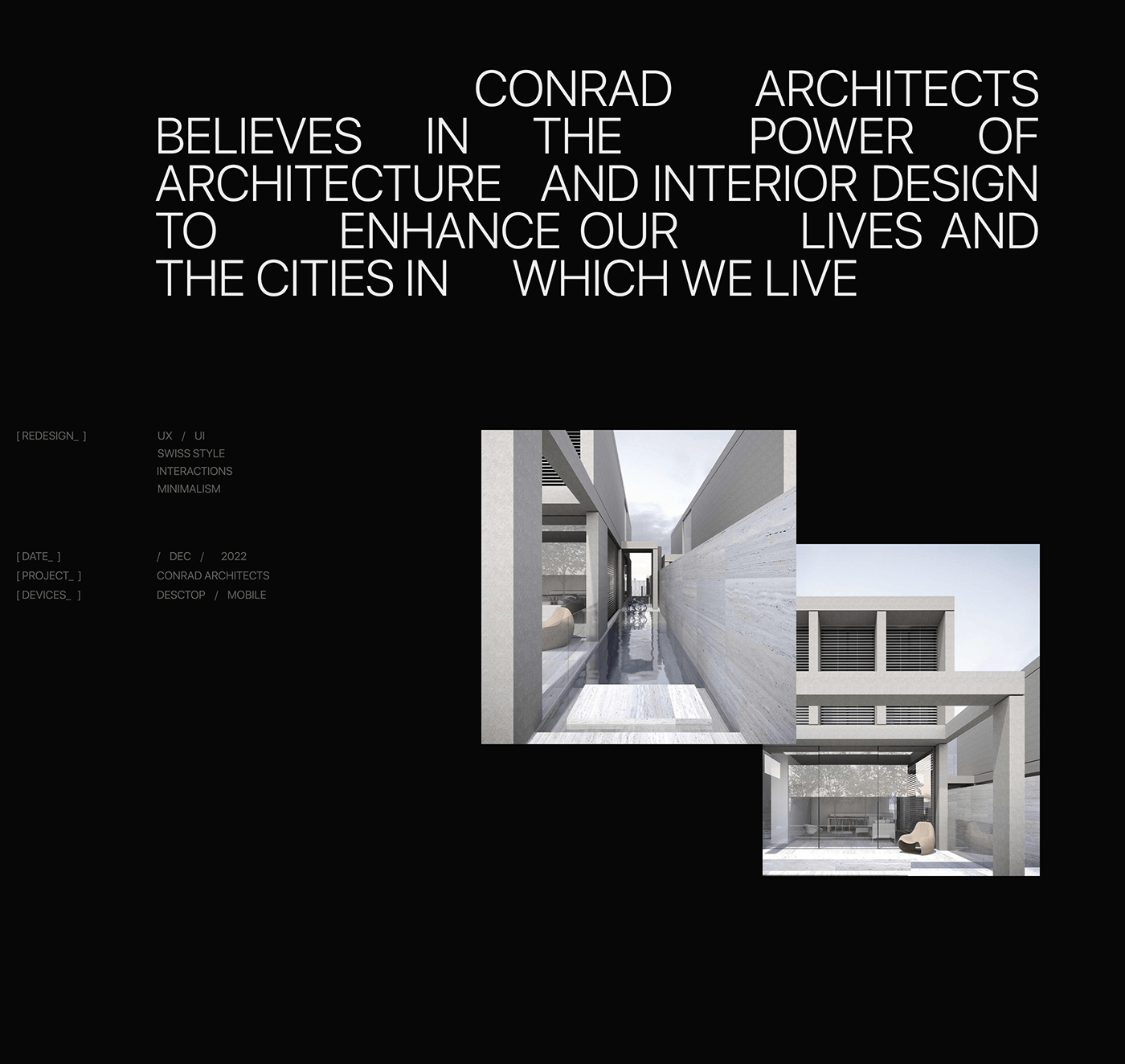 architecture corporate graphic design  Interaction design  Minimalism redesign swiss UI/UX Web Design 