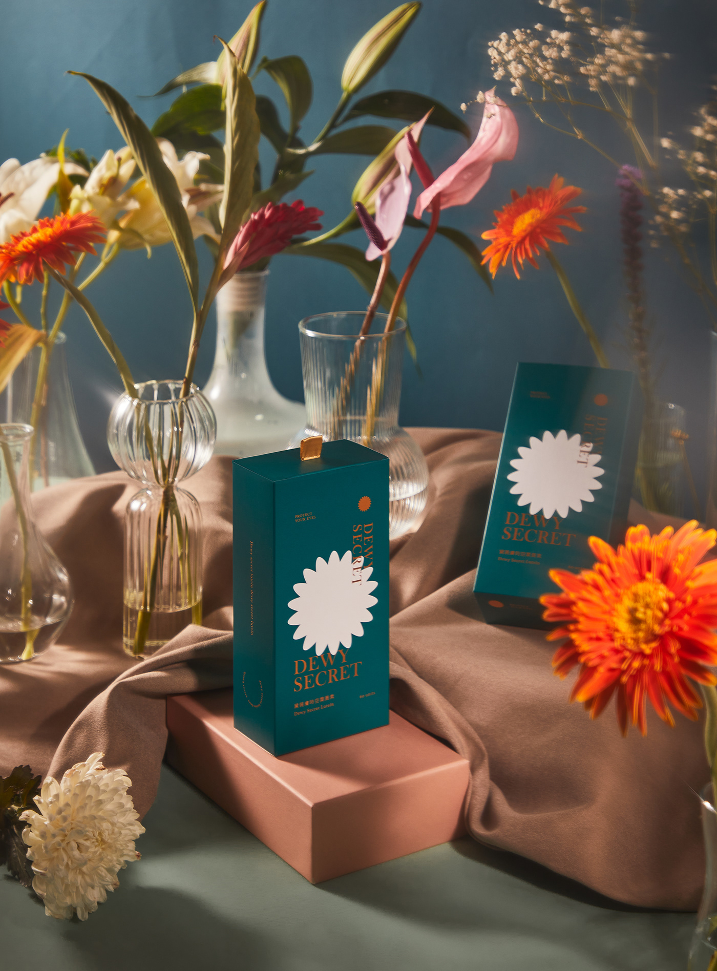 design Flowers Packaging Photography  保健食品 包裝 包裝設計 平面設計 攝影