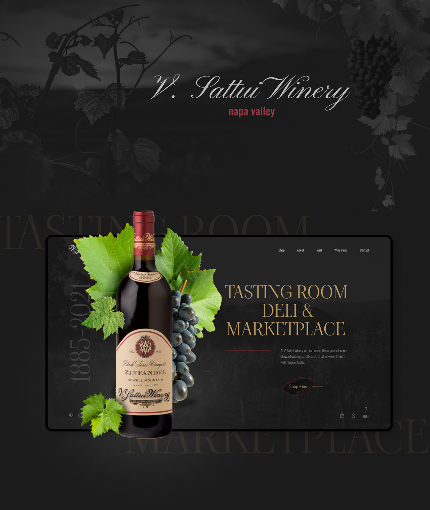 Interface landing page mobile ui design user interface vineyard Web Design  Website winery лендинг