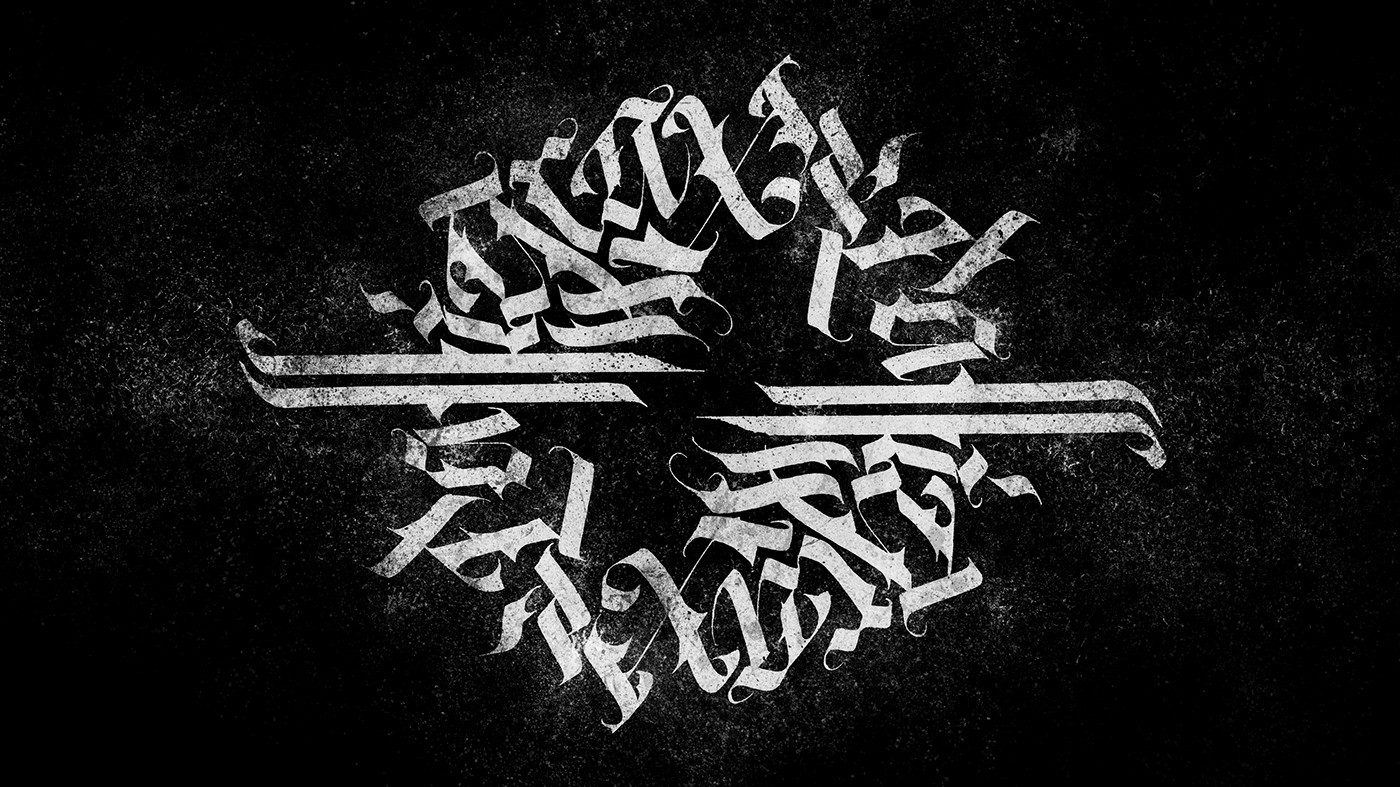 lettering moderncalligraphy gothic Blackletter letter Calligrax Calligram