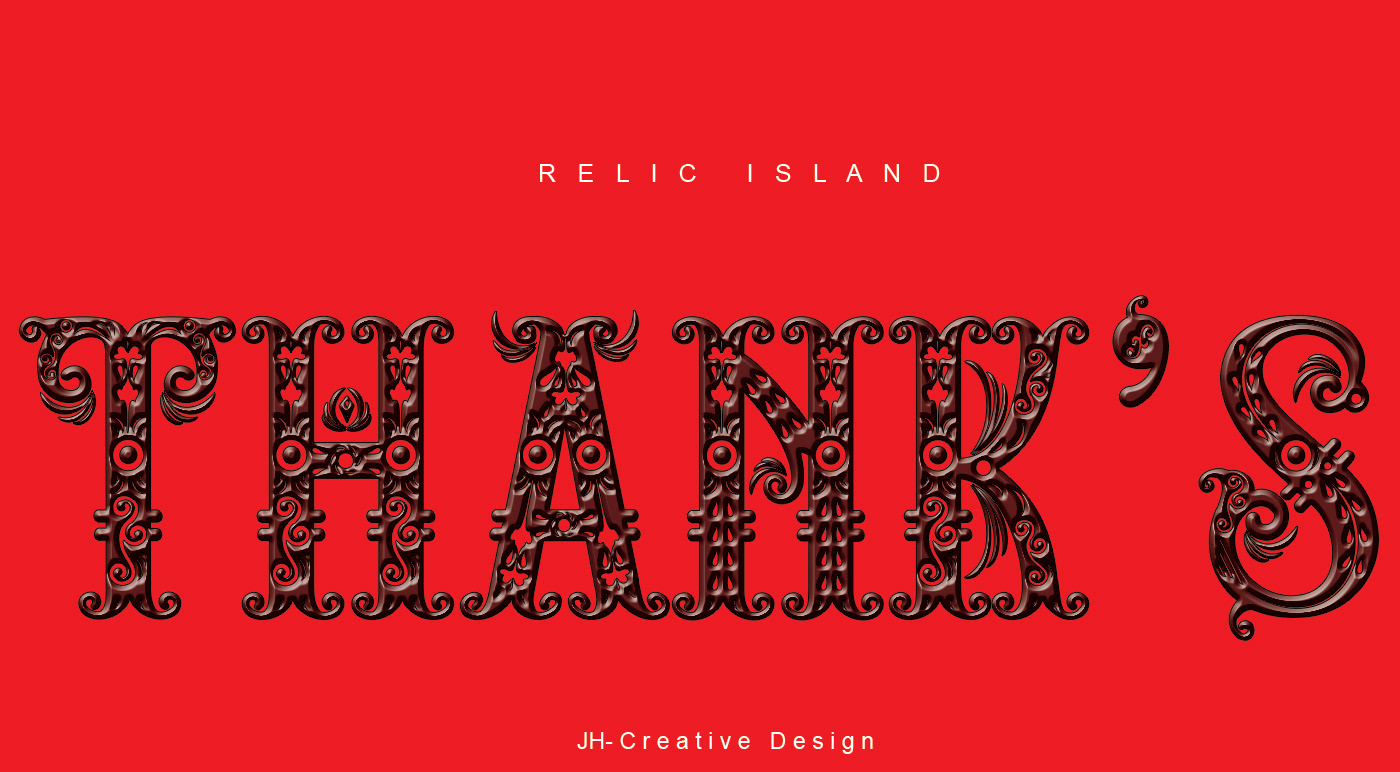 branding  cute decorative font hardfont Island labels monogram relic relicisland