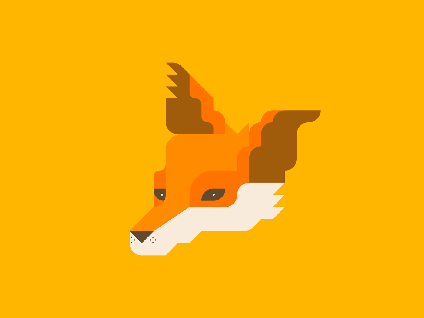 quick brown FOX lazy dog minimal vector ILLUSTRATION 