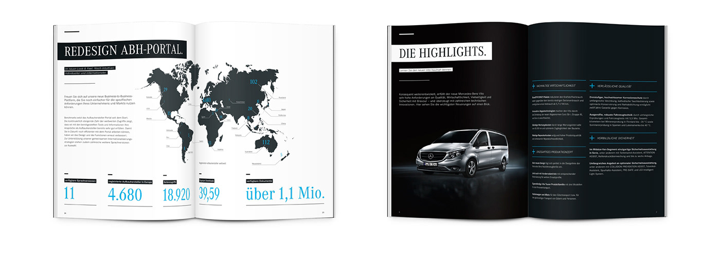mercedes-benz daimler branding  Vans car editorialdesign print