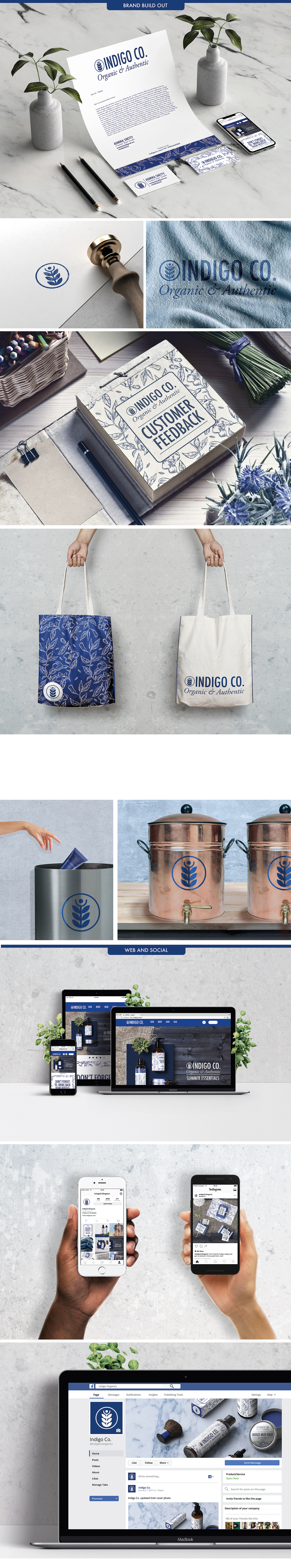 Indigo Packaging Sustainable exfoliate organic branding  cosmetics soaps graphic design 