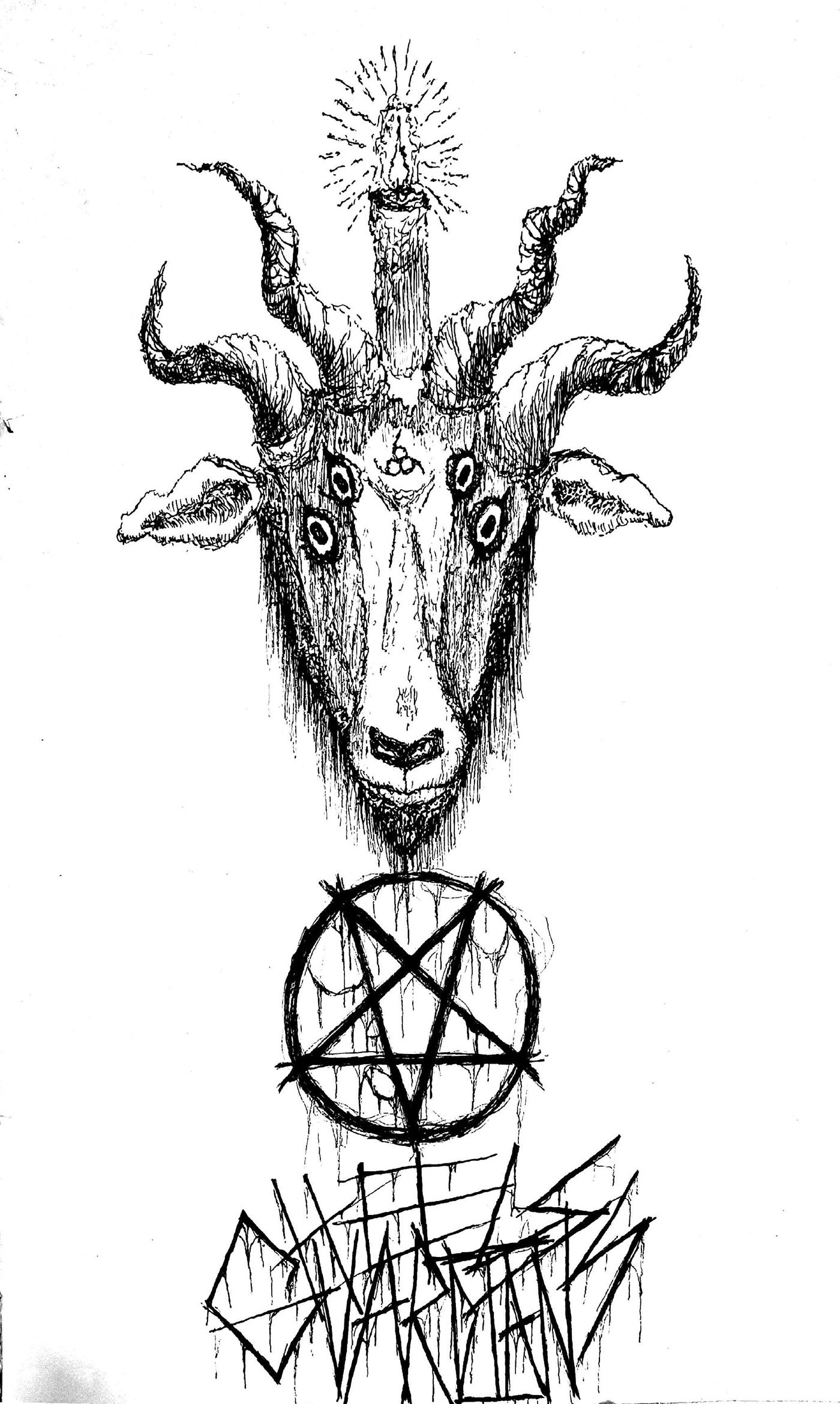 Baphomet goat hell Pentagram satanic
