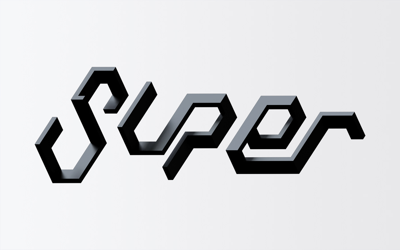 3D type Typeface super geometric illusion ufho c4d singapore visual