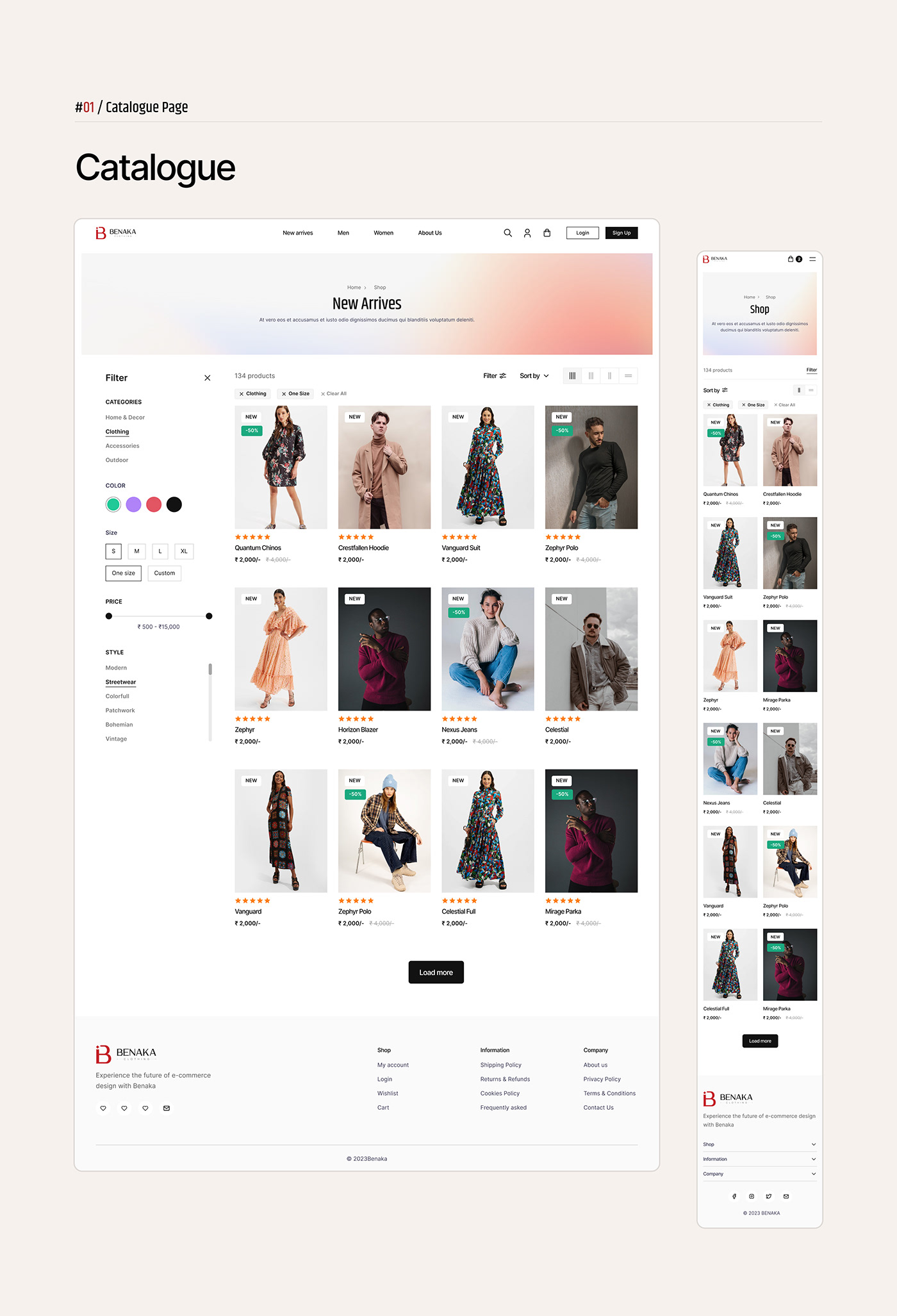 Ecommerce Website visual identity Brand Design