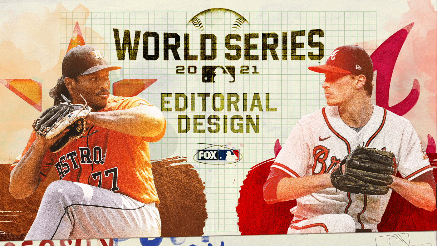 Atlanta Braves baseball Fox Sports graphic design  Houston Astros mlb SMSports sports Sports Design world series