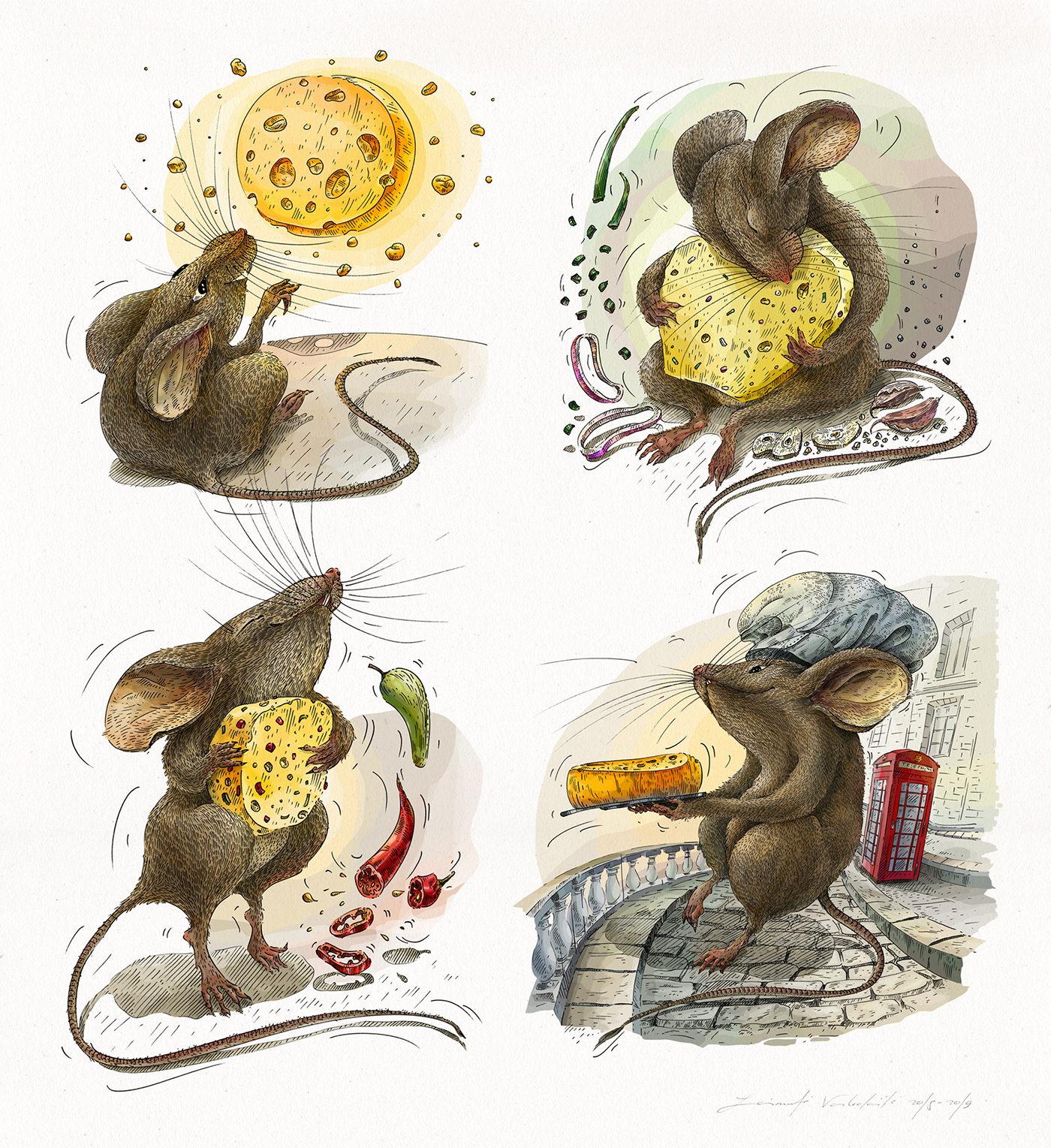 Drawing  ILLUSTRATION  Character design  food illustration Adobe Photoshop wacom