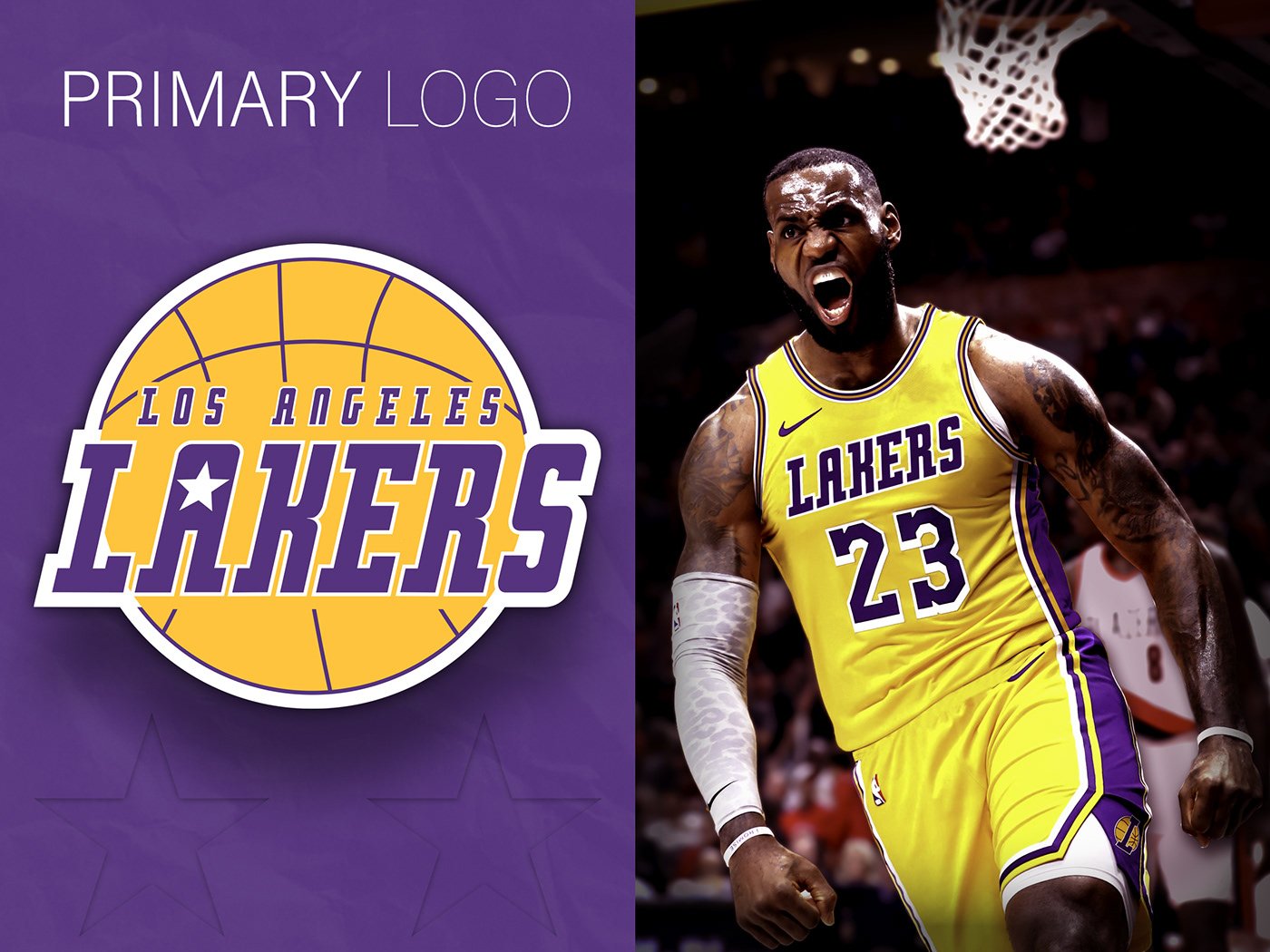 NBA logo Lakers redesign Los Angeles LeBron