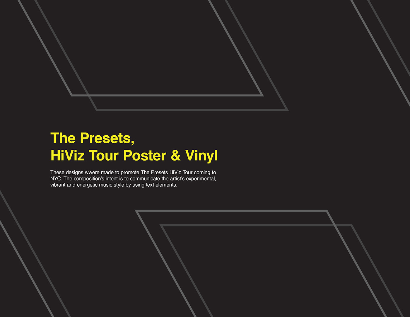 poster Poster Design music Illustrator graphic design  yellow bold typography   black hiviz