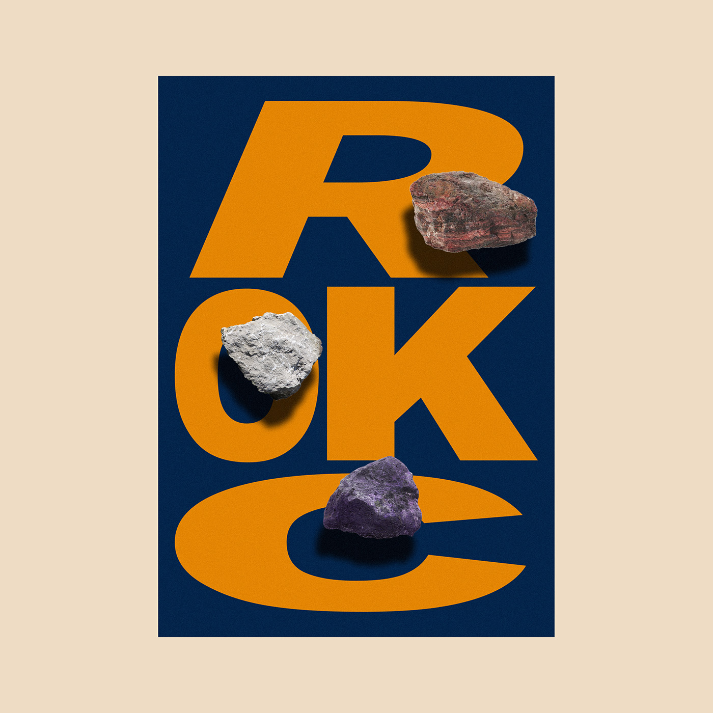 rock Retro poster type print