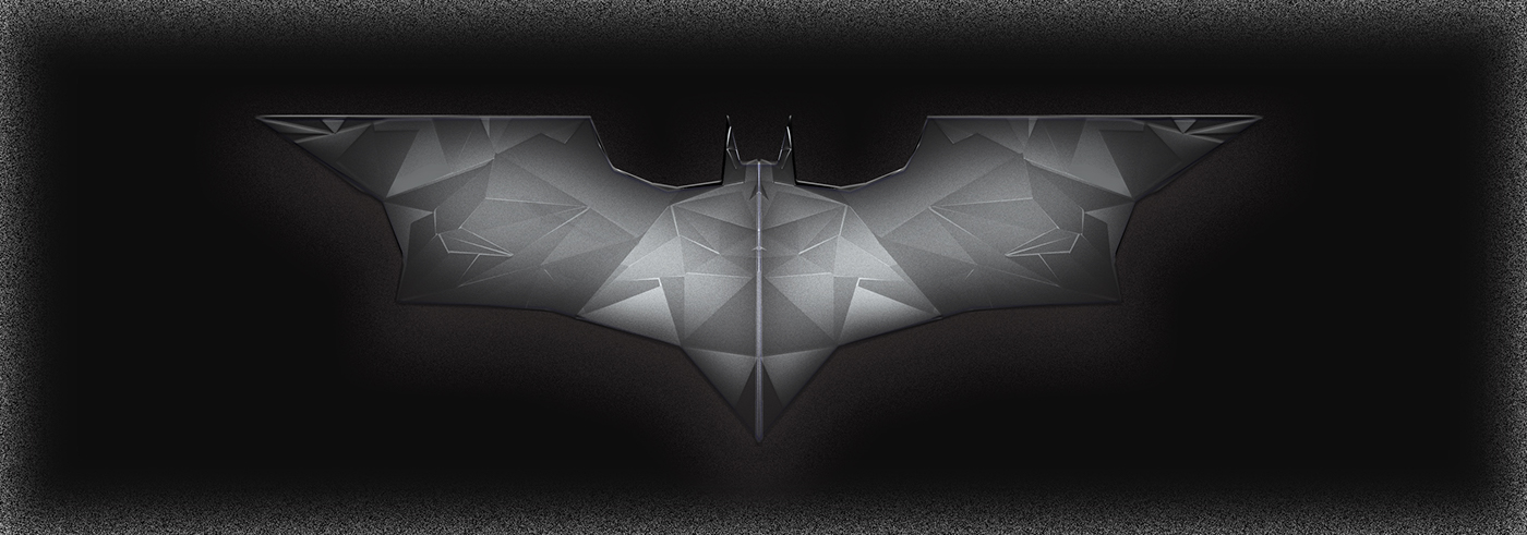 Editing  ILLUSTRATION  vector Low Poly Image batarang batman dc