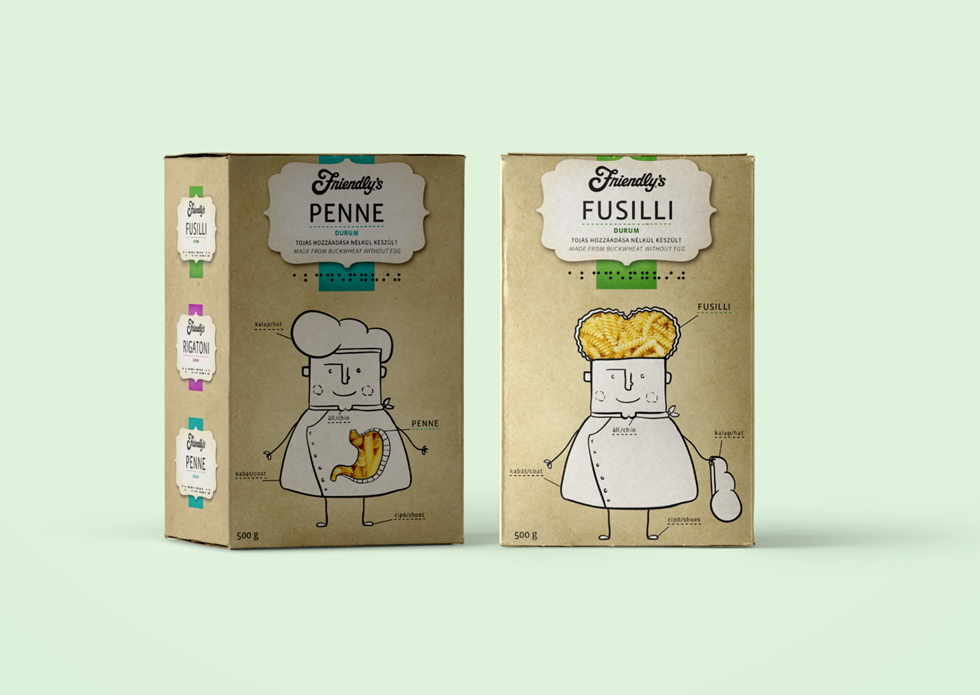 package  graphic design  Illustration  pasta  FOOD