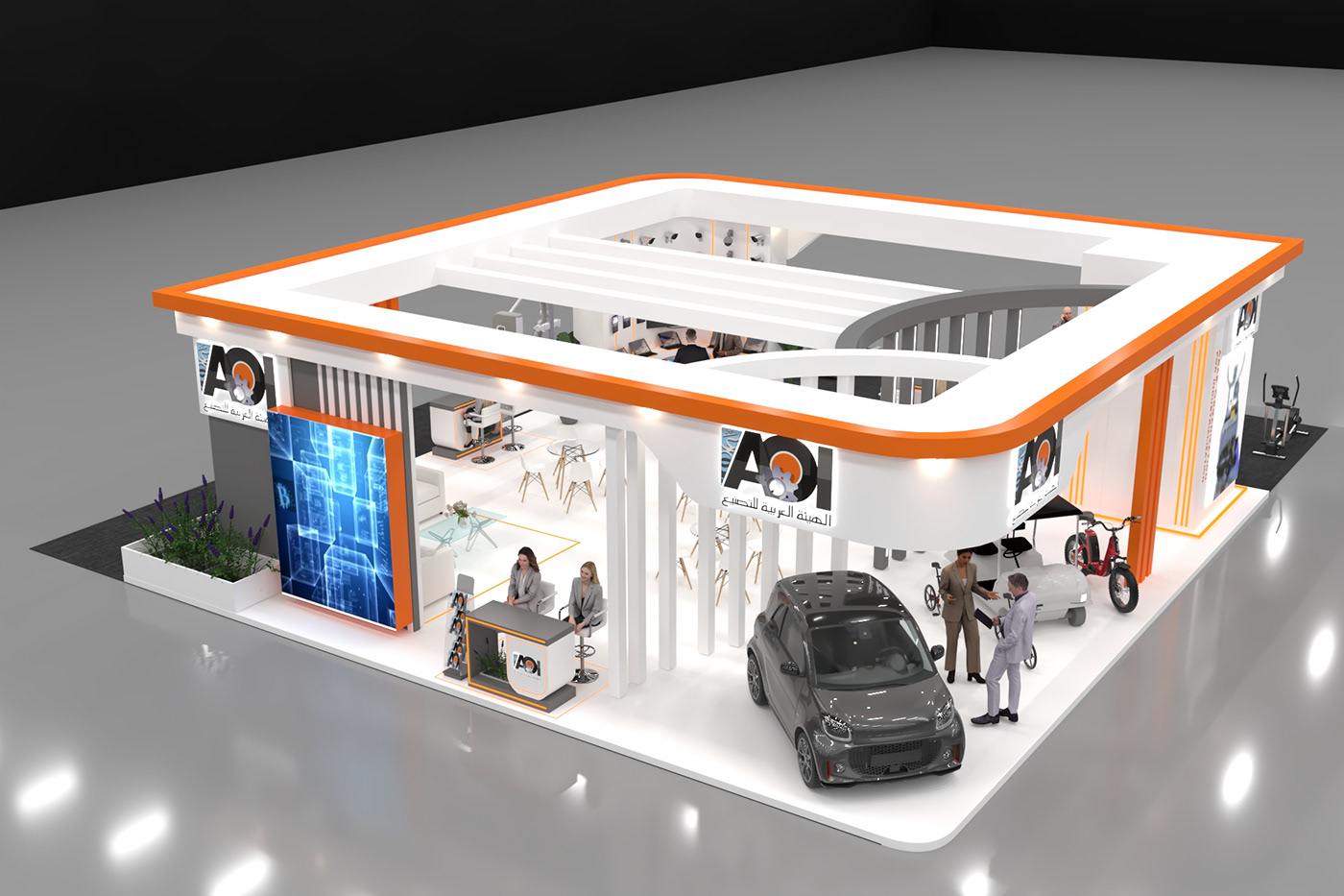 Advertising  Exhibition  booth Event Stand expo aoi booth design exhibition stand Sports Expo