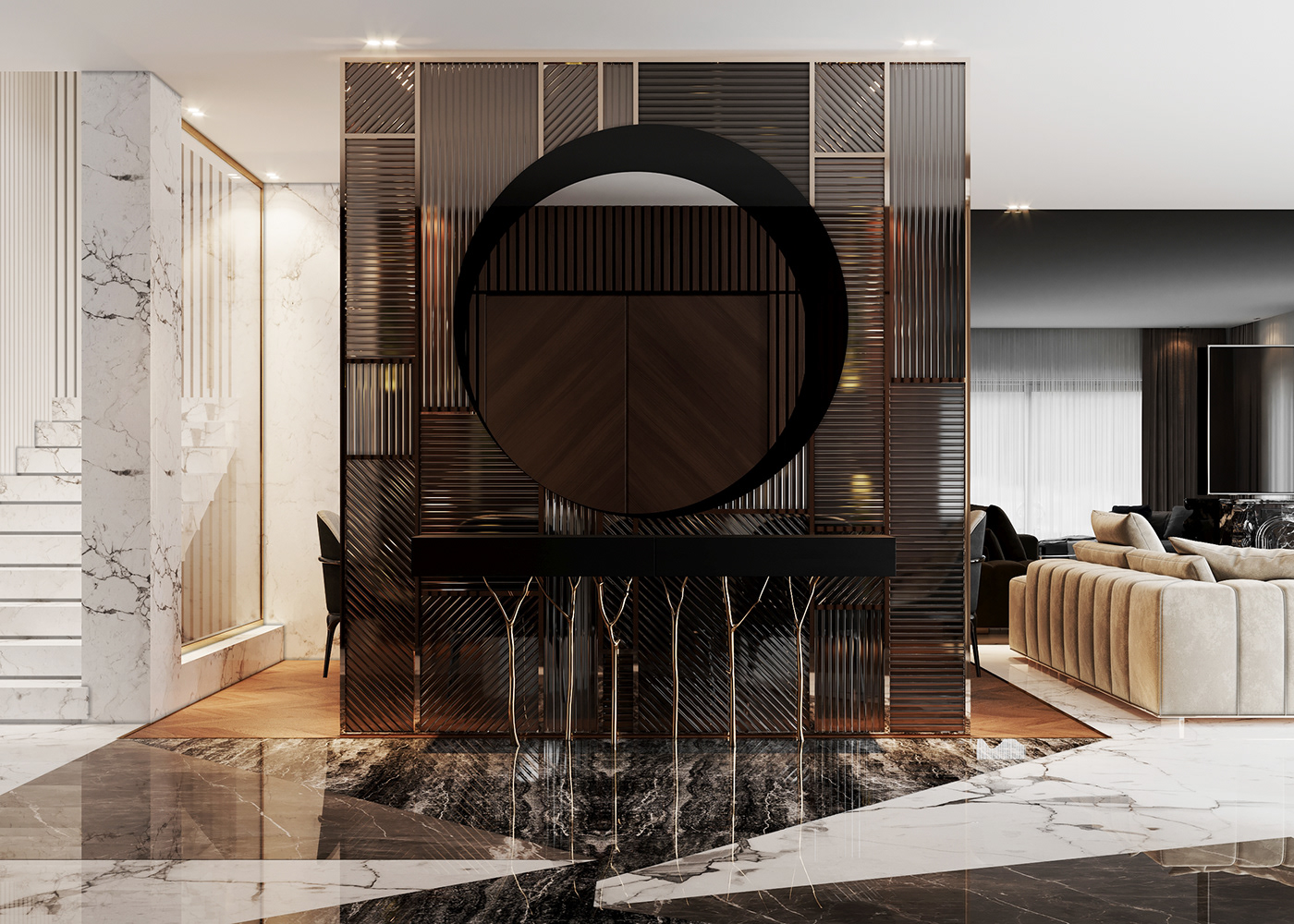 3ds max architecture archviz CoronaRender  interior design  modern Render visualization