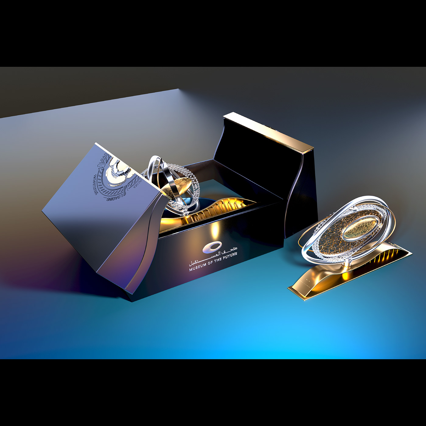 3ds max CGI product design  industrial concept Advertising  design abedmarzouk Calligraphy   museumofthefuture