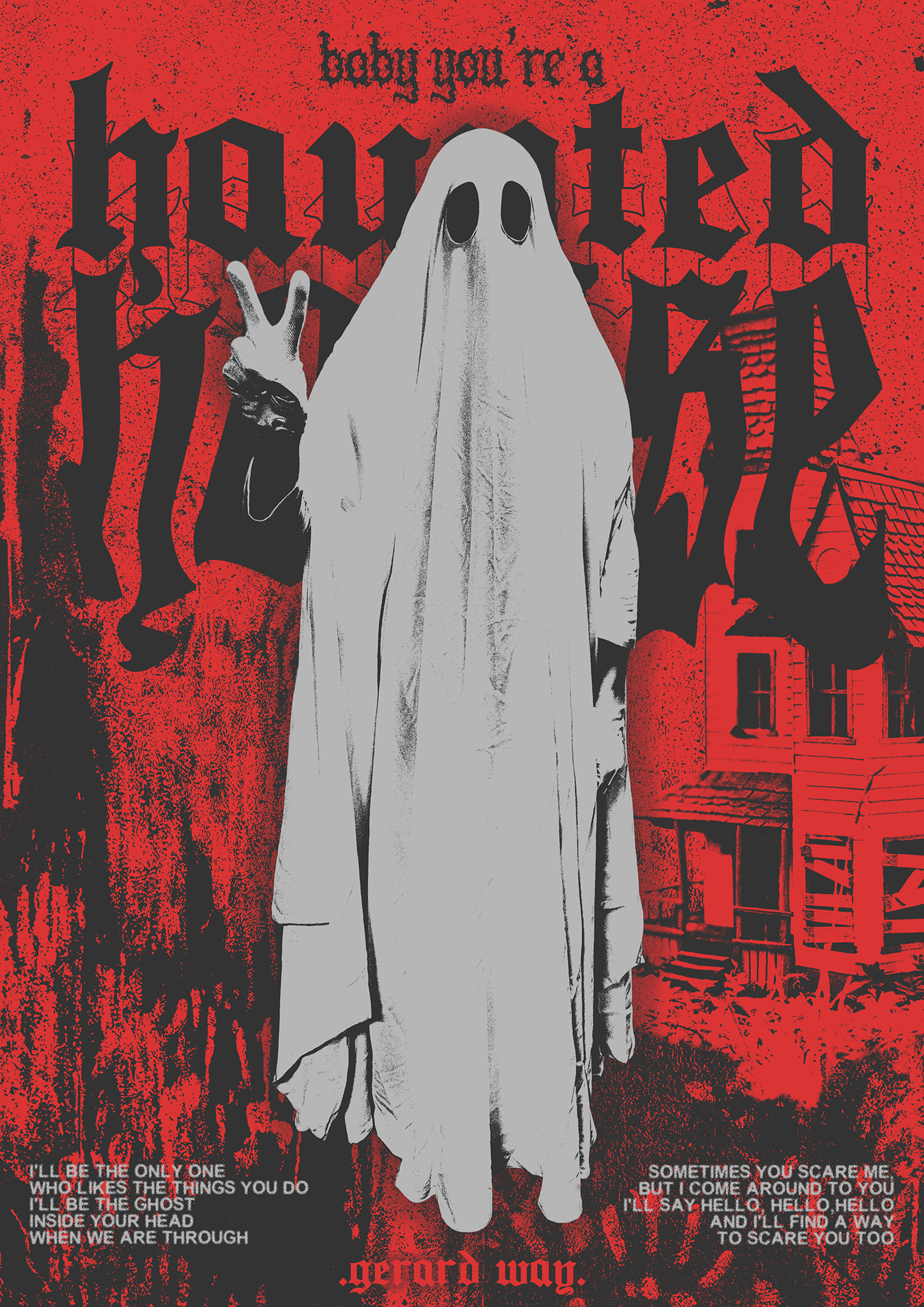 gerard way poster posterdesign my chemical romance mcr grunge dark horror Halloween gerard