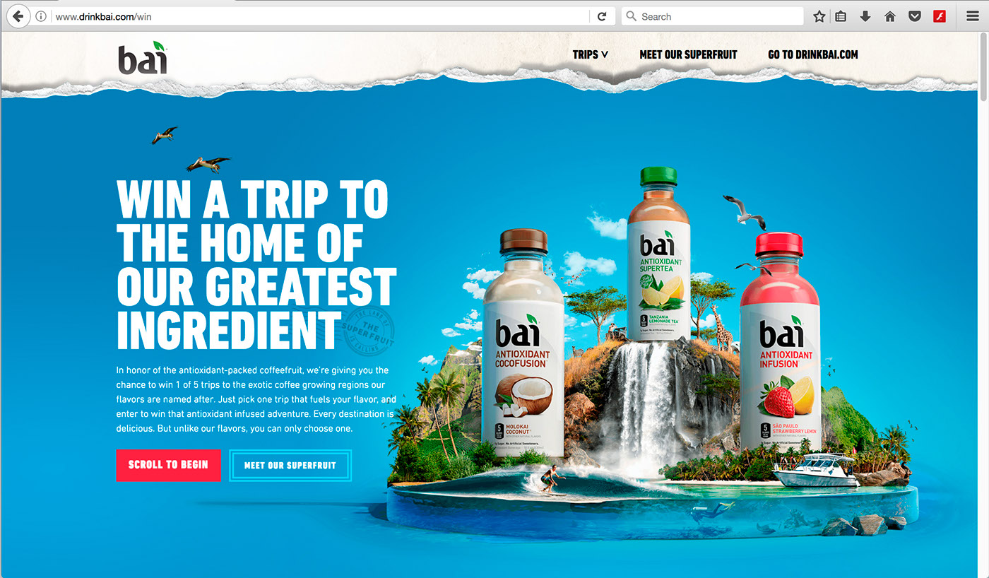 drinks beverage Health Travel scuba tours CGI 3D photoshop Tropical