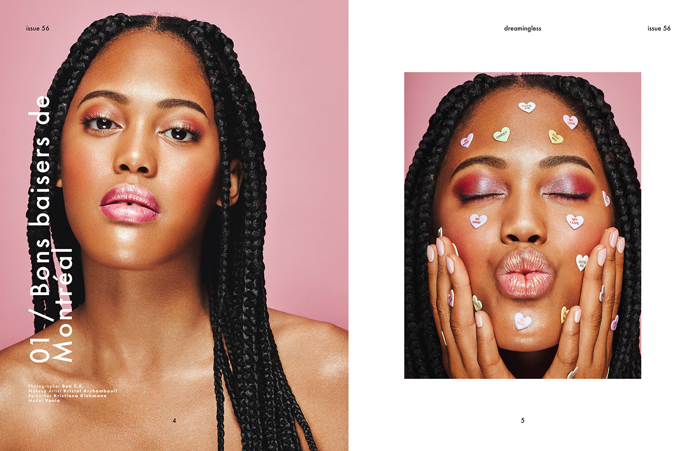 beauty cosmetics cover editorial Fashion  magazine makeup pink portrait woman