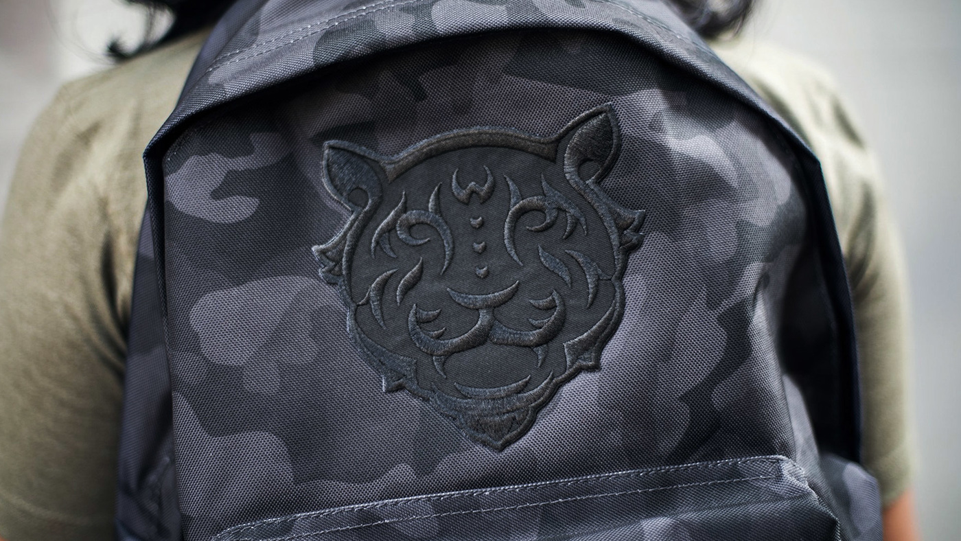 tiger logo branding  street fashion London athletic Urban backpack wootz Street
