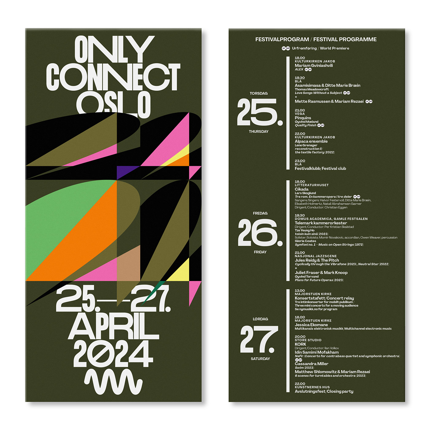 nyMusikk non-format festival poster Program typography   graphic design  anti oslo Only Connect