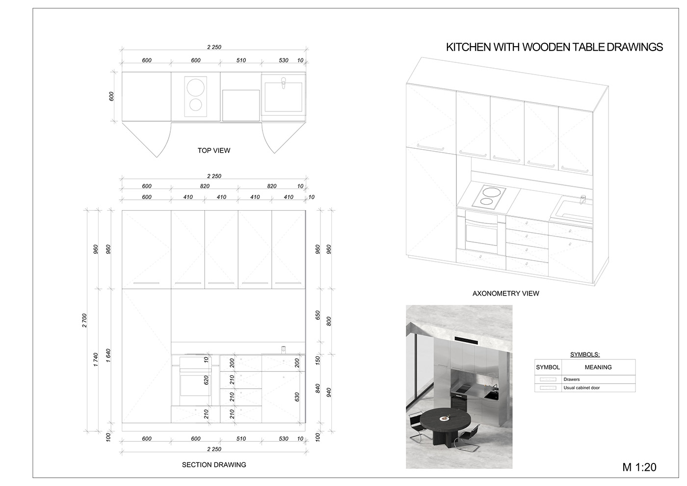 stainless steel interior design  Render visualization Space design
