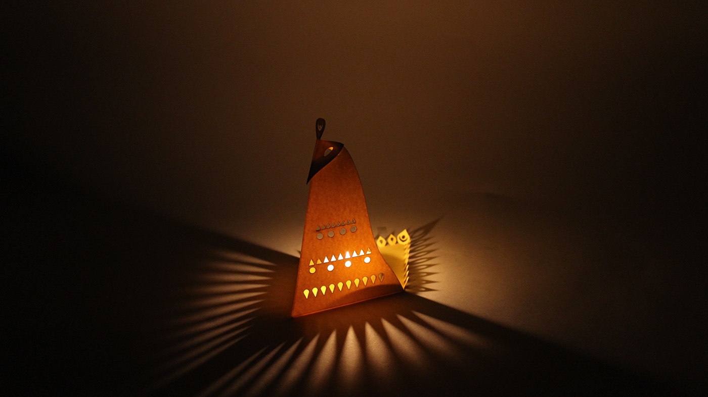 Lamp paper lamp Candle Lamp Packaging packaging design