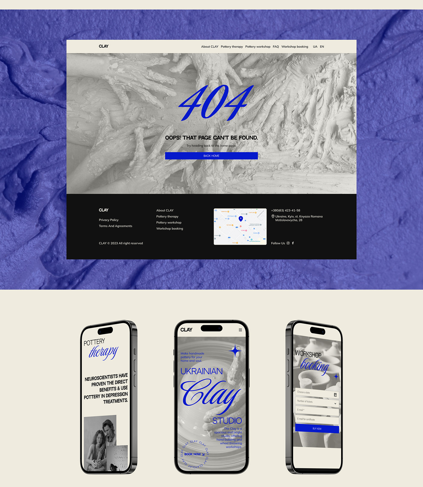 UI ux Website Web Design  case grid interactive ukraine clay Pottery