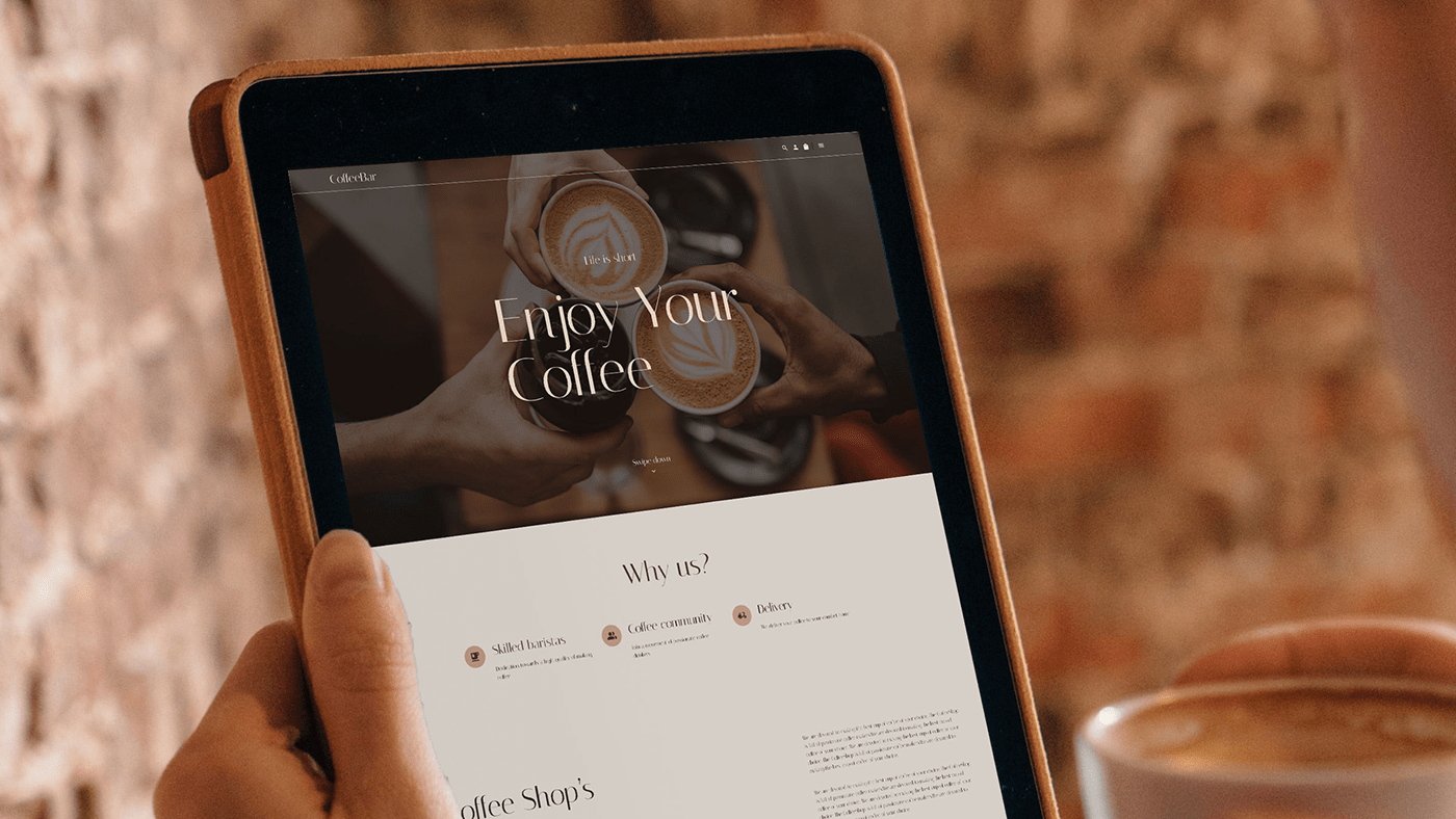 brand identity Coffee coffee shop Figma ui design UX design visual design Web Design  Website Design