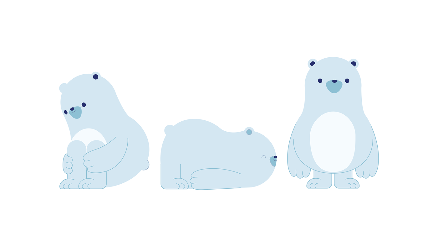 ILLUSTRATION  Packaging baby Character design  bear cute kawaii vector