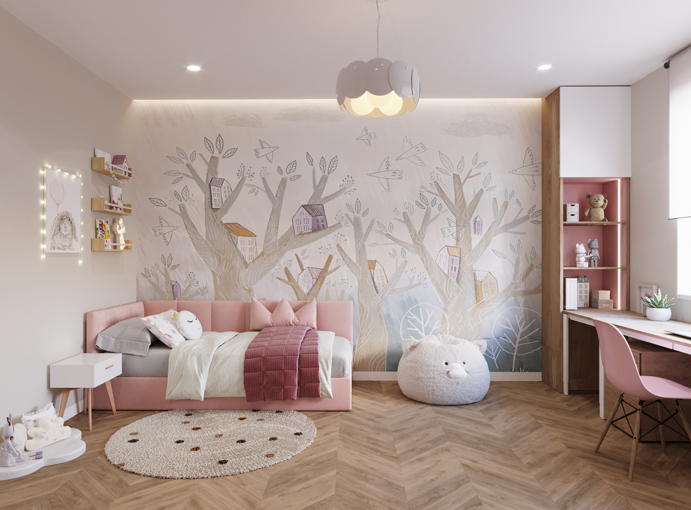 baby children nursery design children room children's furniture interior design  industrial design  3ds max corona
