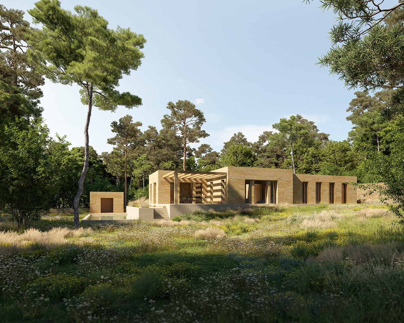 archviz Competition corona renderer housing Render rendering Villa