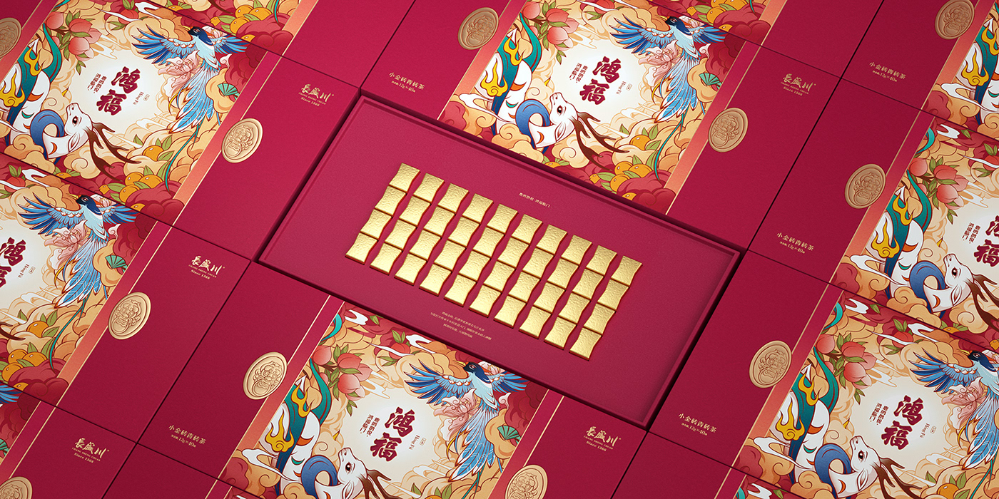 中国 中国风   包装设计 手绘 插画 礼物 礼盒设计 茶叶 茶叶包装