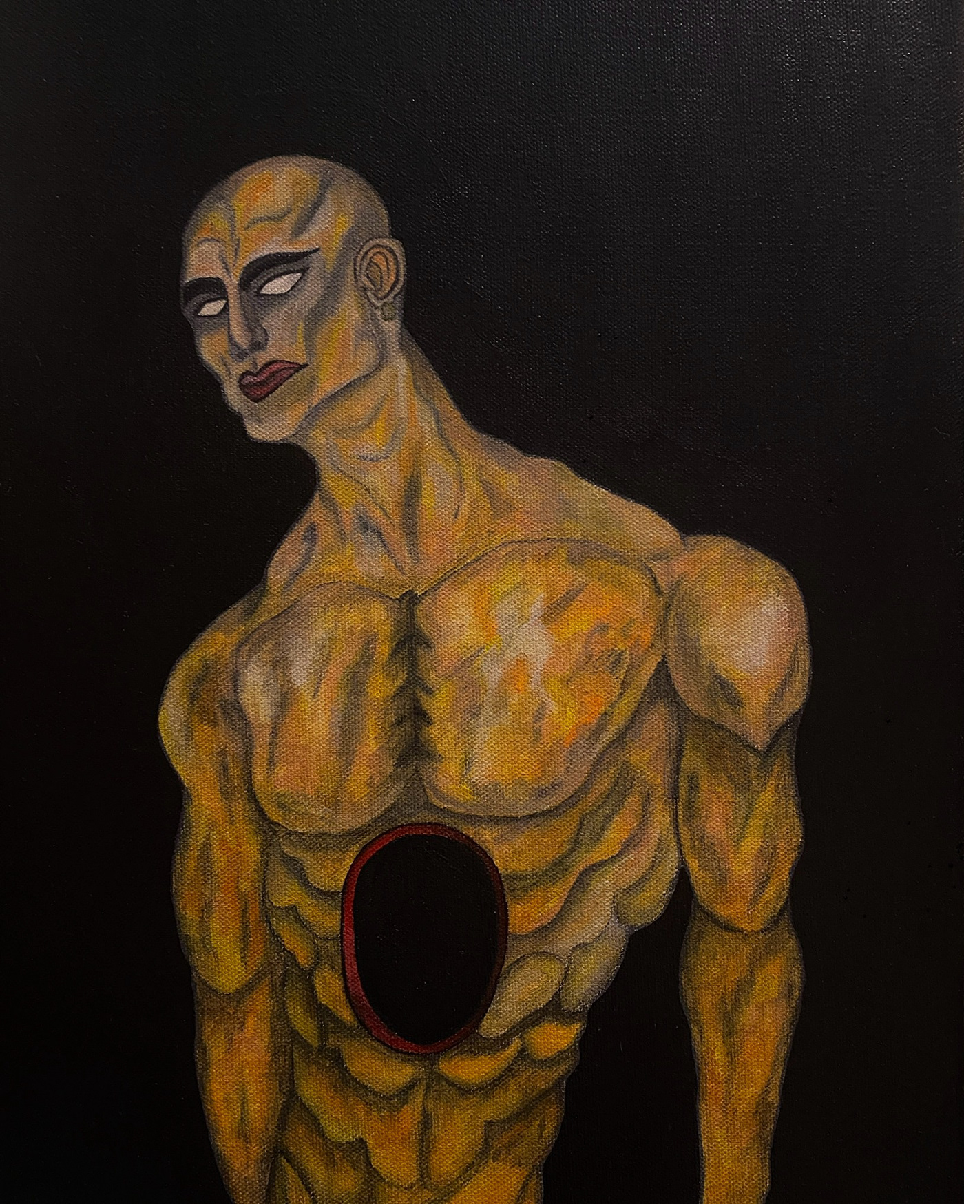 artist painter acrylic painting canvas depression figurative human