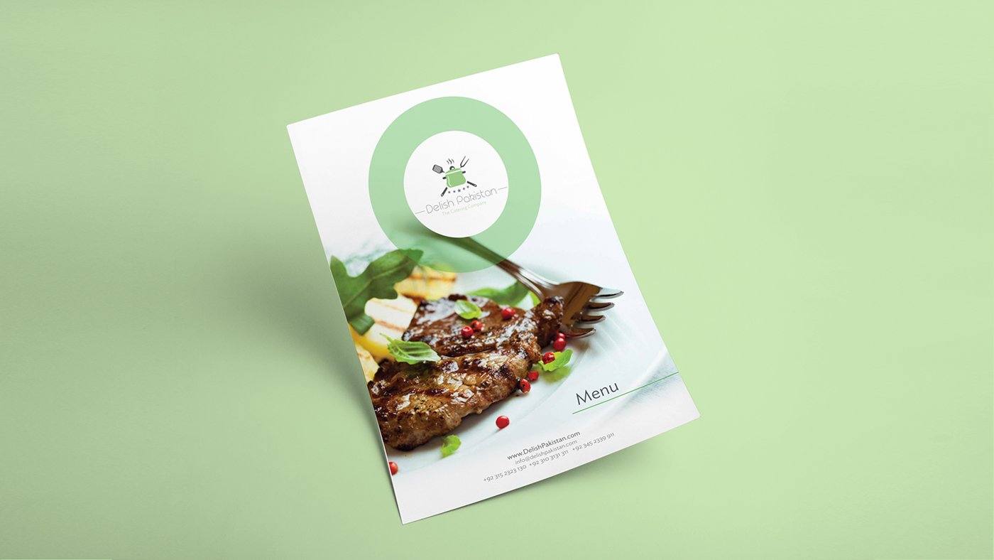 brand identity catering Food  Pakistan menu flyer Identity Design profile brochure karachi