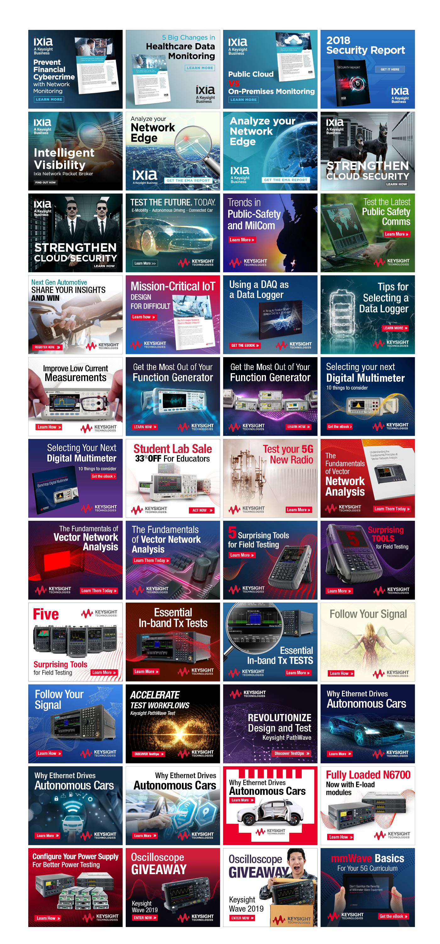 Oscilloscopes waves pathwave Eletronics High Tech technologies Silicon Valley palo alto keysight ixia