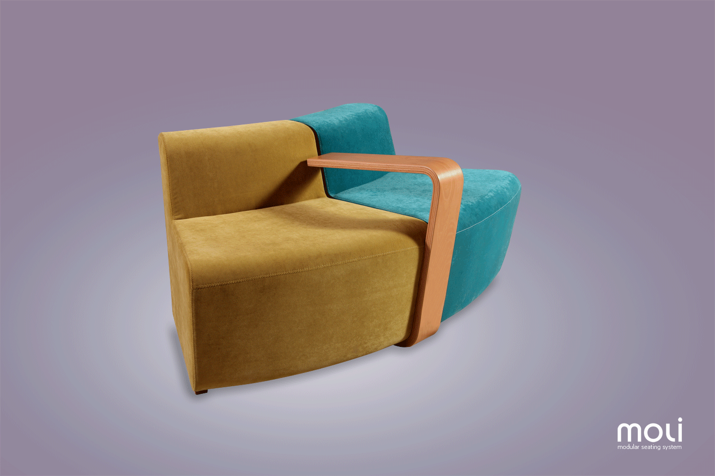 armchair seat lounge plywood modular pouf bent charger holder