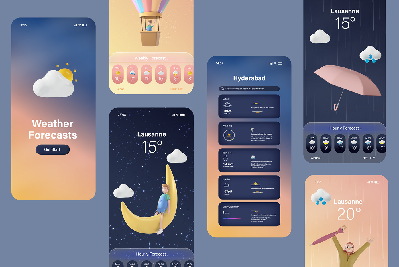 adobe illustrator Adobe Photoshop app design graphic design  Mobile app UI/UX visual identity weather featured