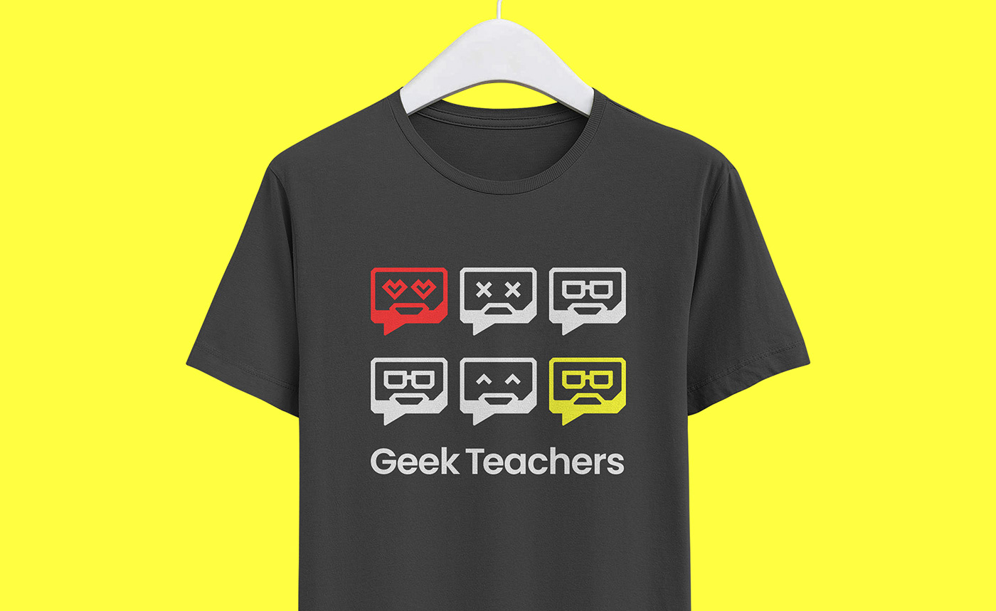 brand branding  english class geek identidade visual logo nerd school teacher
