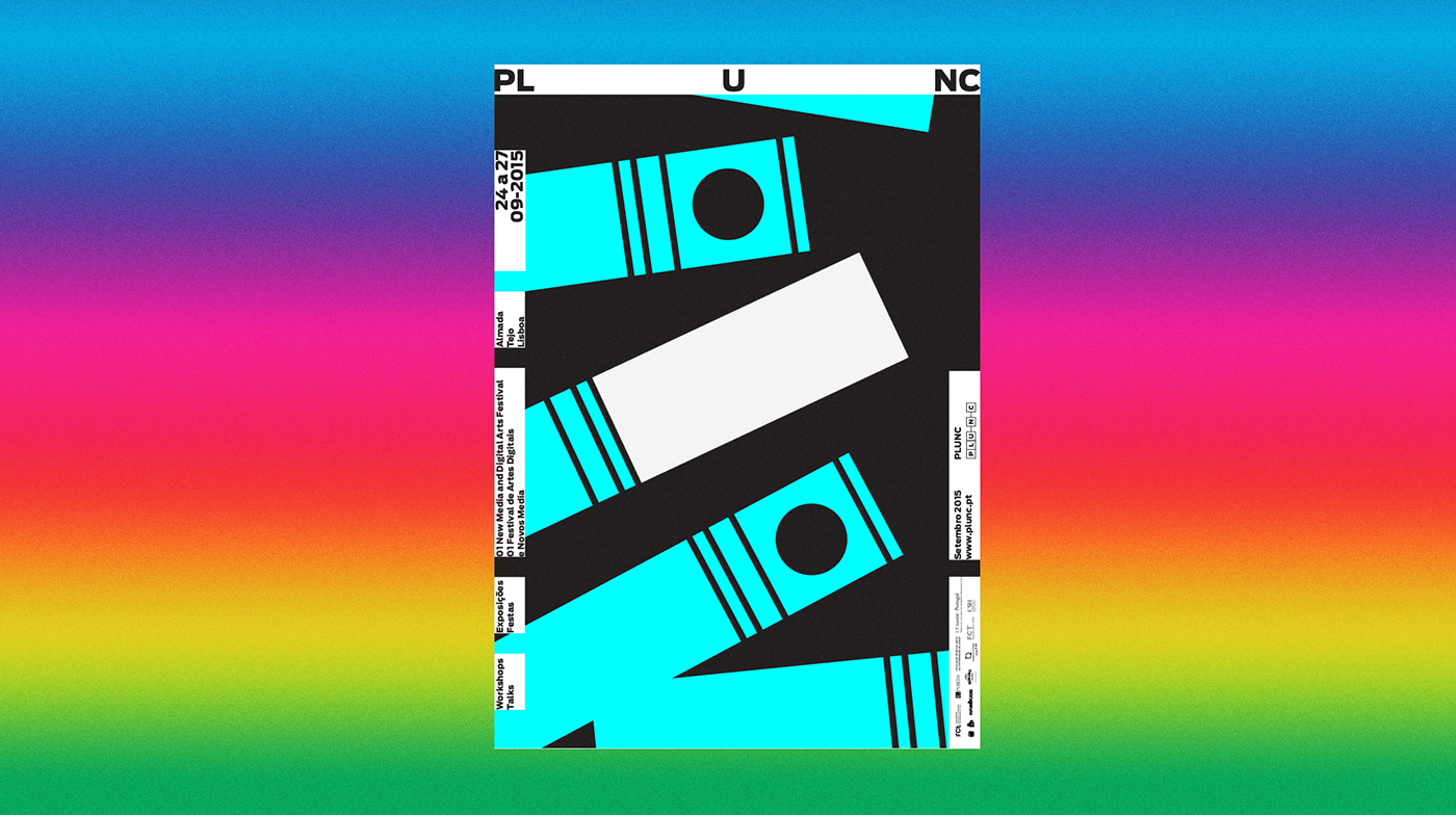 code generative festival identity Multimedia  media arts experimental typographic infinite RGB system facebook mupi poster
