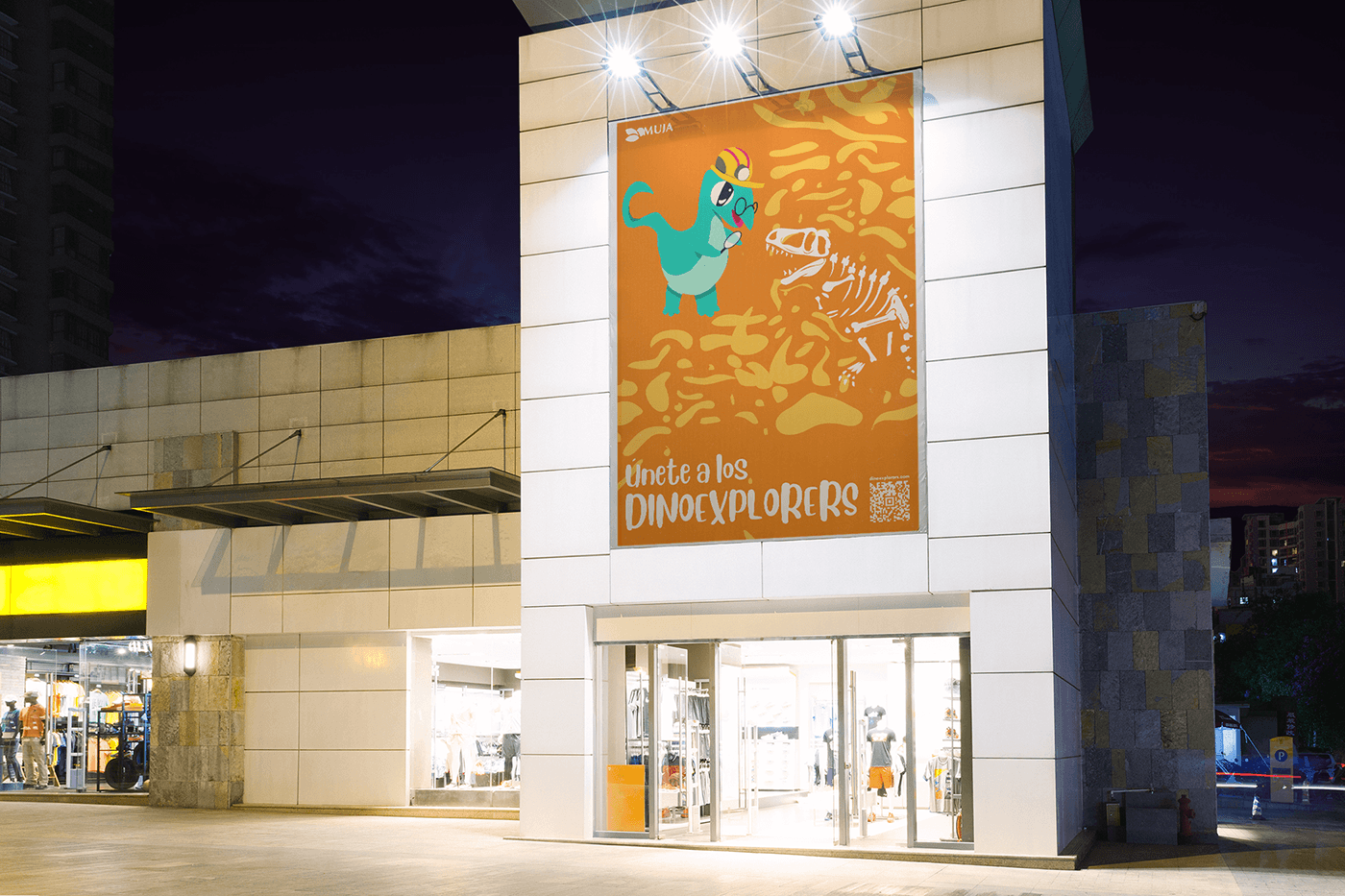 diseño gráfico campaña publicitaria publicidad add graphic design  muja asturias dinosaurs campaing Dinosaurios
