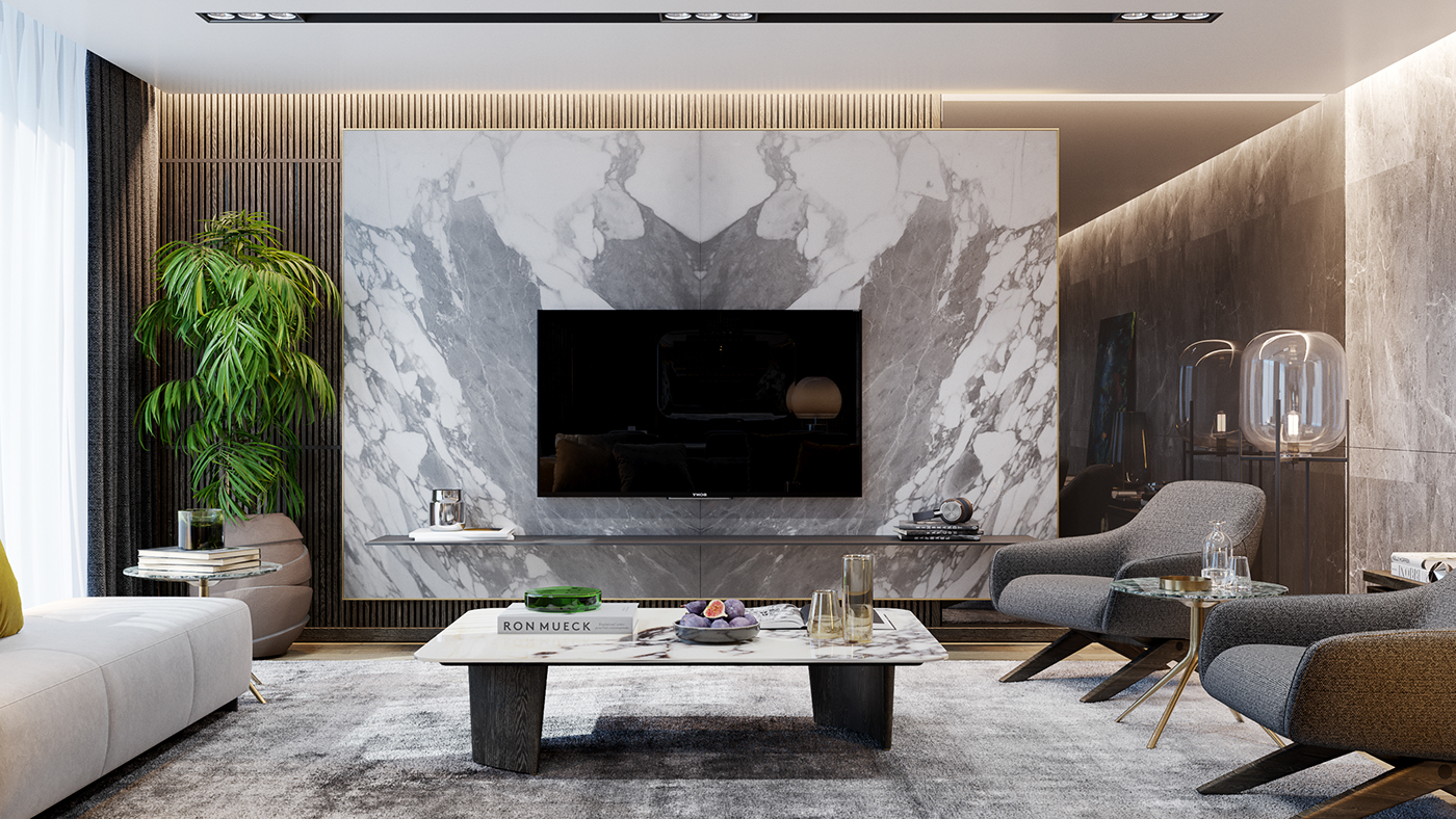 Interior design interiordesign Minotti poliform Marble kitchen lighting furnituredesign emreyunusuzun