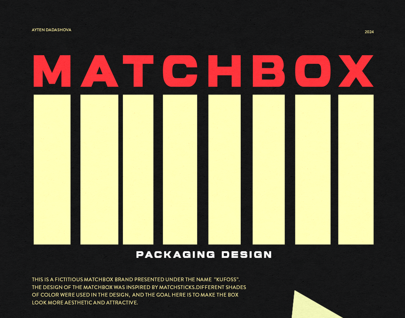 Packaging Matchbox design