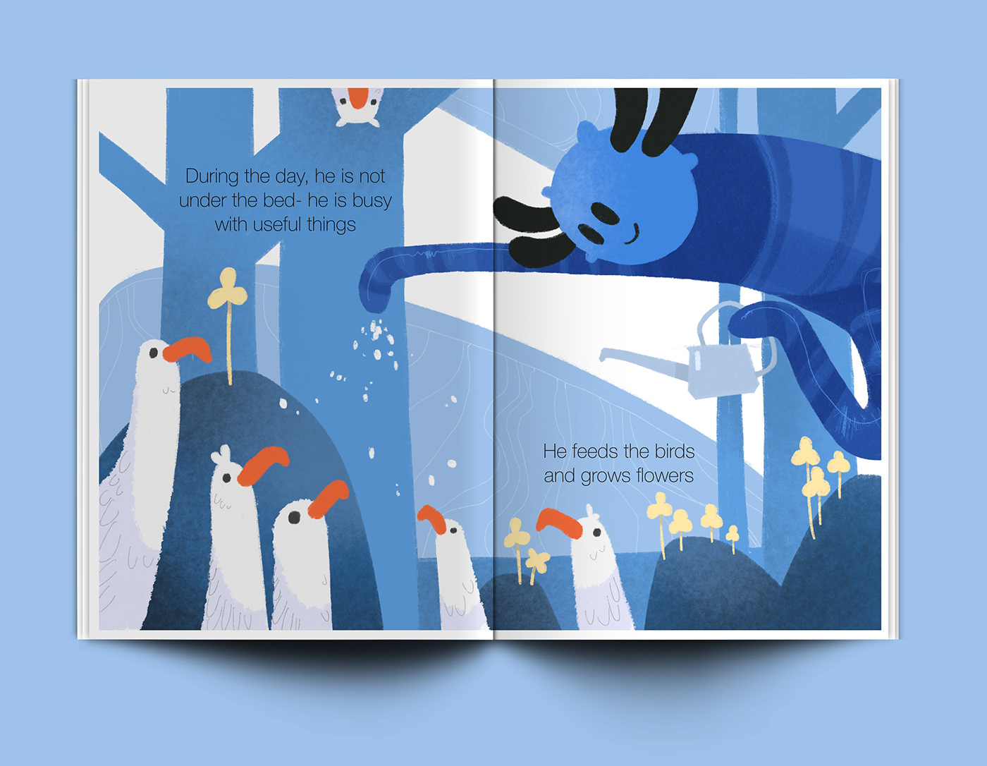 blue book design bookillustration cartoon children children's book digital illustration drawings ILLUSTRATION  Procreate